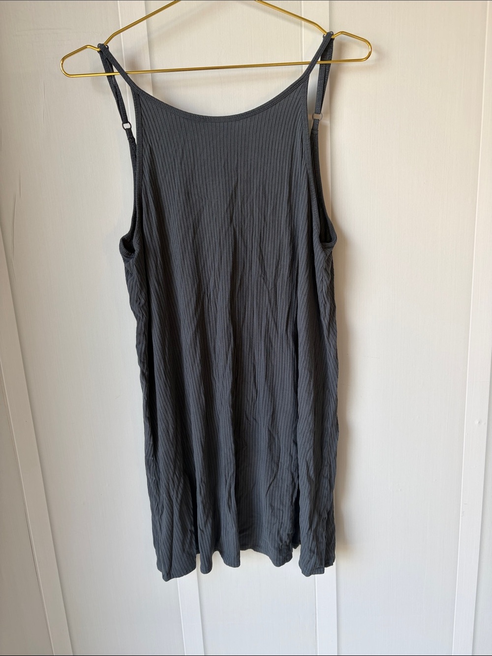 O'Neill Charcoal Gray Ribbed Camisole Dress